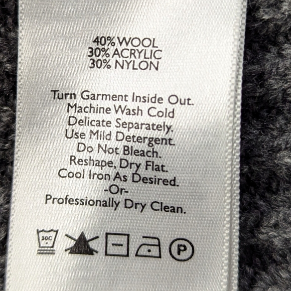 Eddie‎ Bauer Fisherman Sweater Grey Wool Blend Men's L - Picture 10 of 13